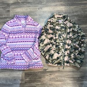 Bundle of 2: Childrens Place girls fleece sweaters